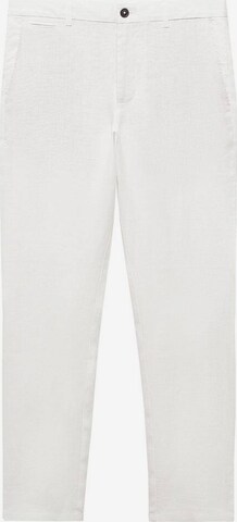 MANGO MAN Chino Pants in White: front