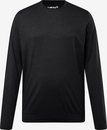 Men Plus Shirt in Zwart: voorkant