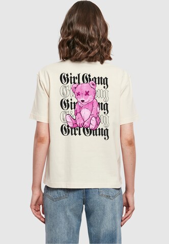 Miss Tee Shirt 'Girl Gang' in Wit: voorkant