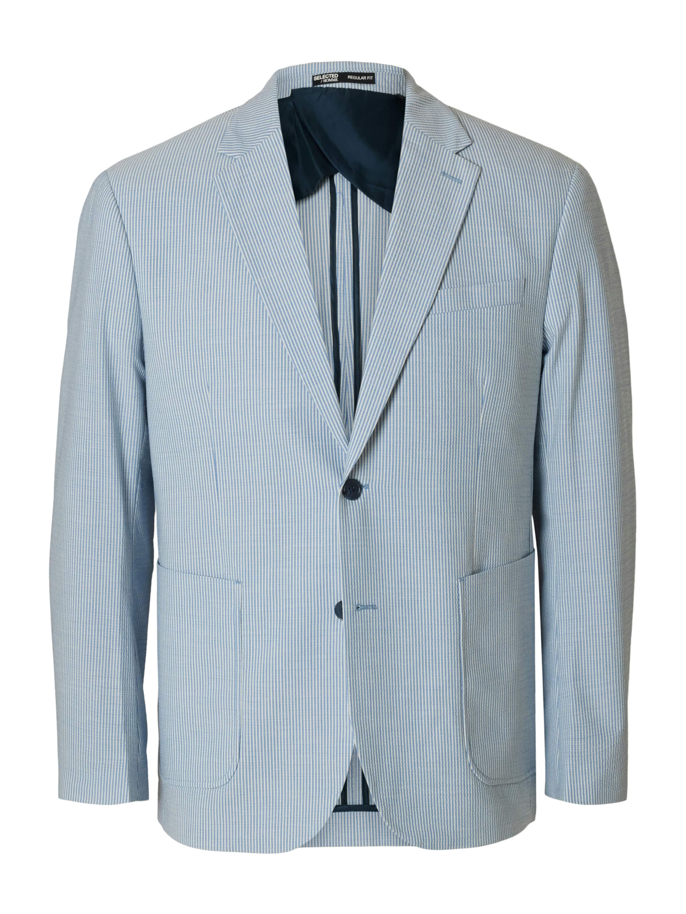 Coupe regular Veste de costume 'HYALE' SELECTED en bleu : devant