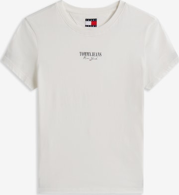 Tommy Jeans T-shirt 'ESSENTIAL' i vit: framsida