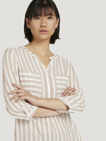 TOM TAILOR Bluse in Beige