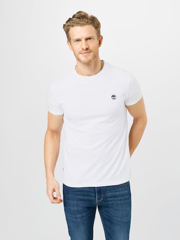 TIMBERLAND T-shirt 'Dun-River' i vit: framsida