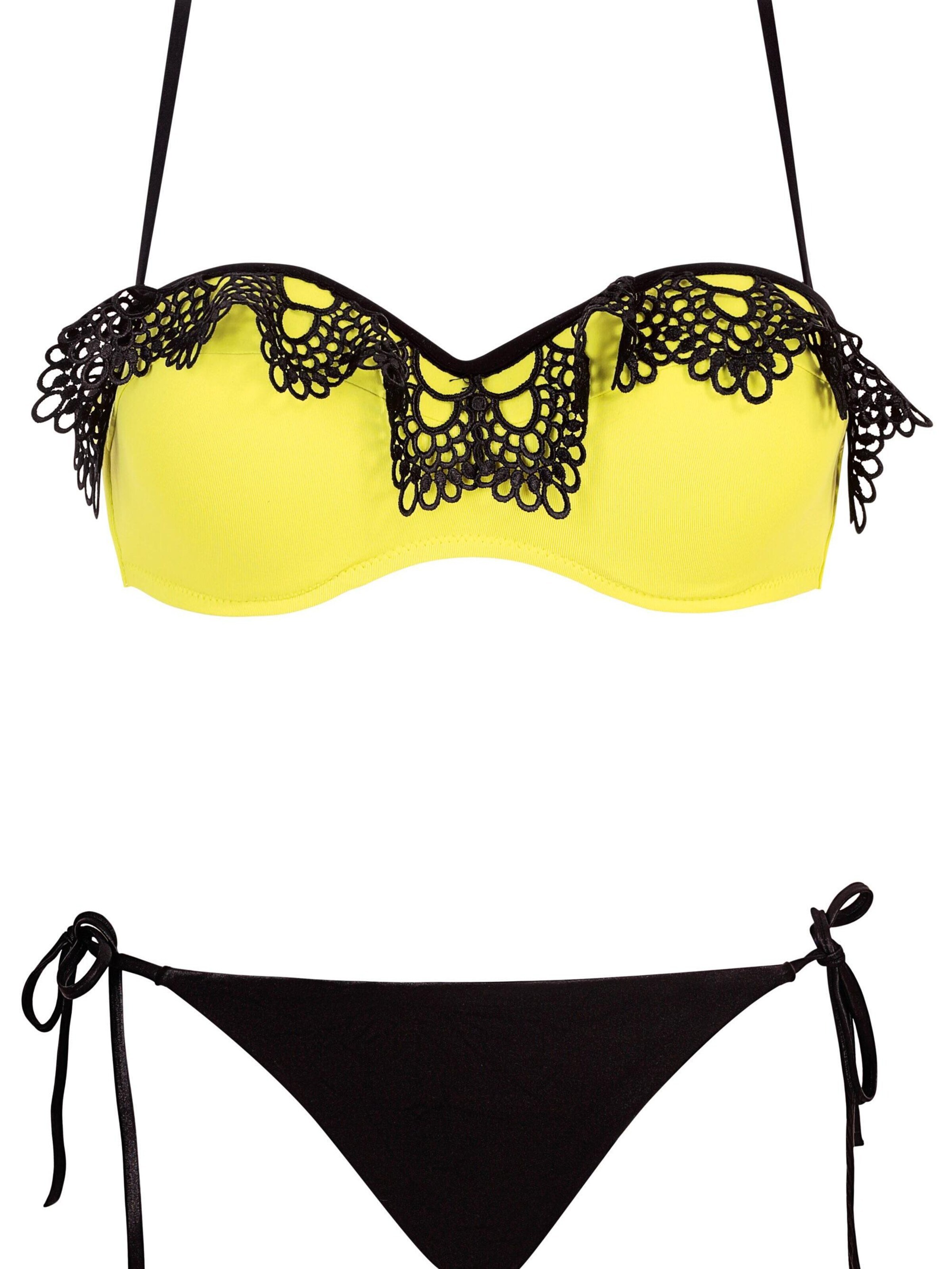 Lady EtnaPush-up Bikini 'Malaga-35 031' - žuta boja: prednji dio