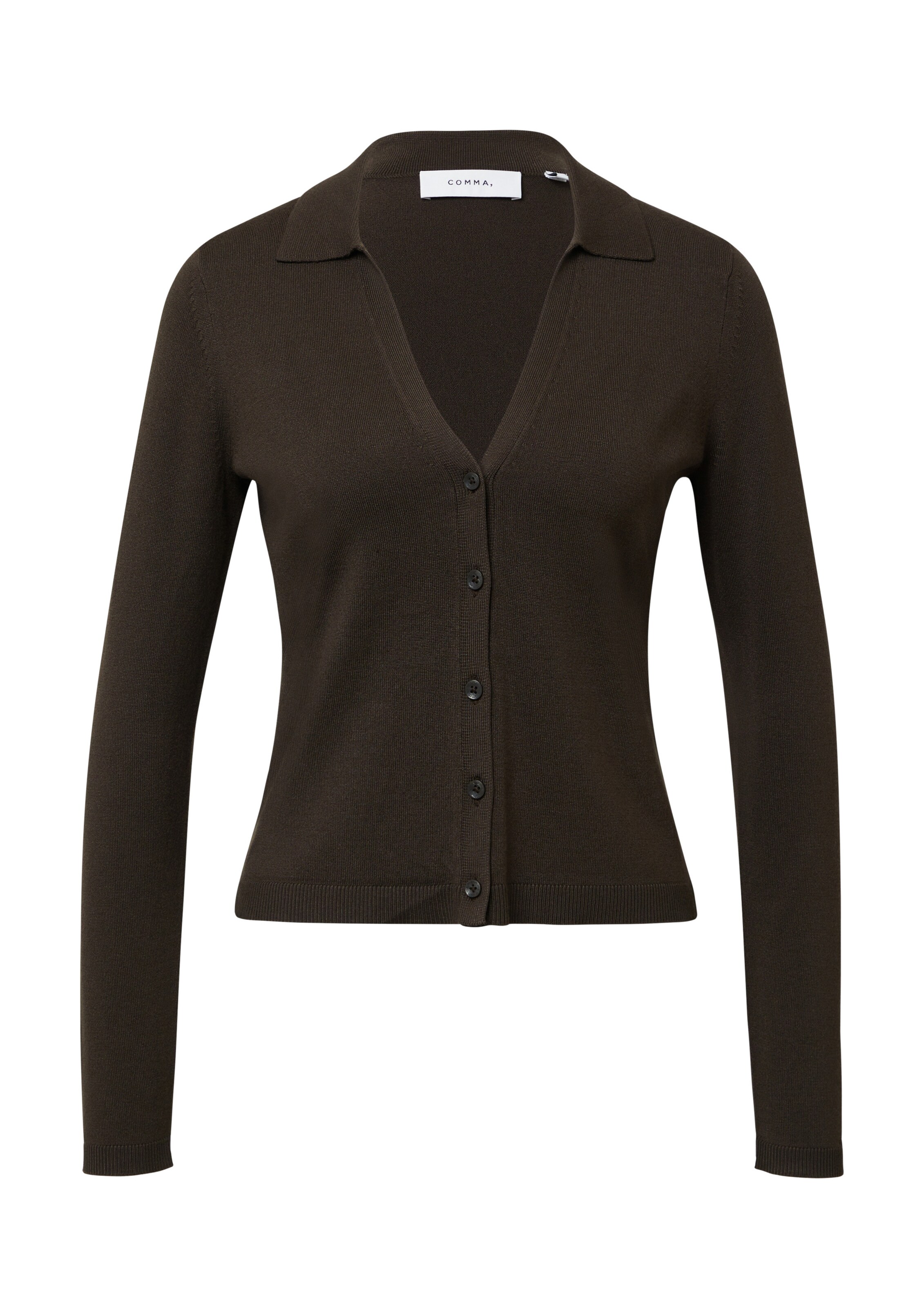 COMMA Knit Cardigan in Brown: front