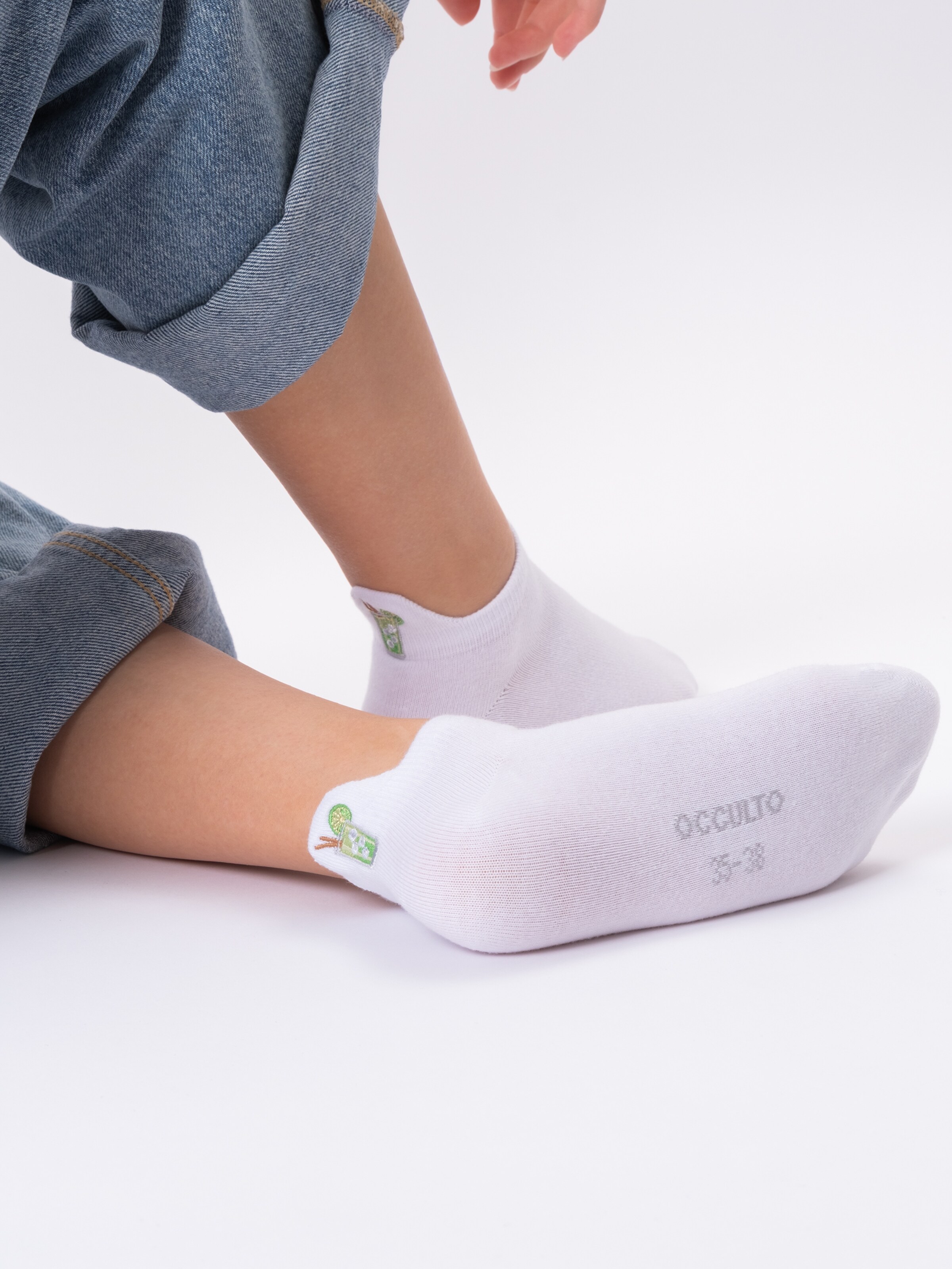Occulto Socks 'Luca' in White