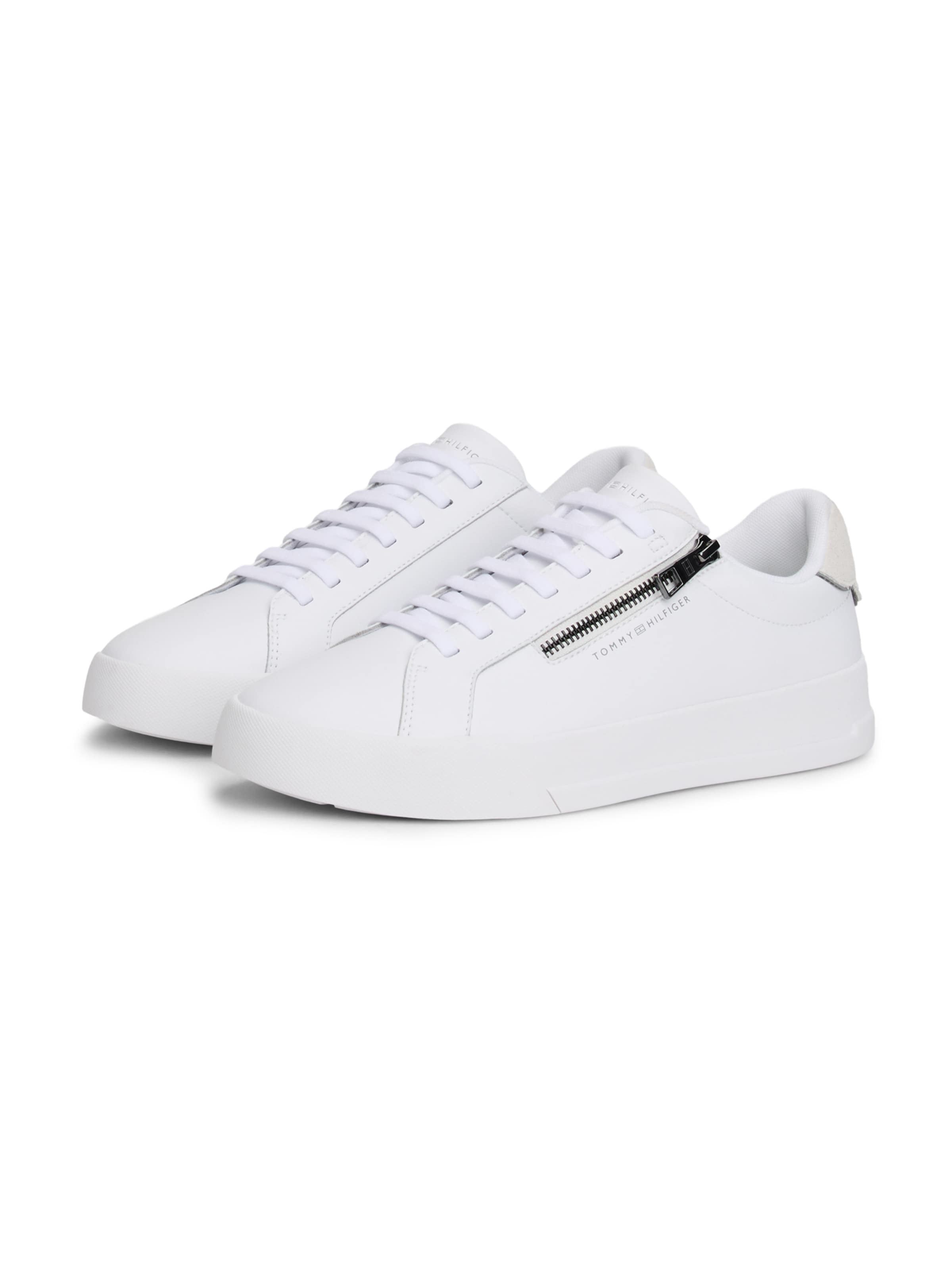 TOMMY HILFIGER Låg sneaker 'COURT' i vit: framsida