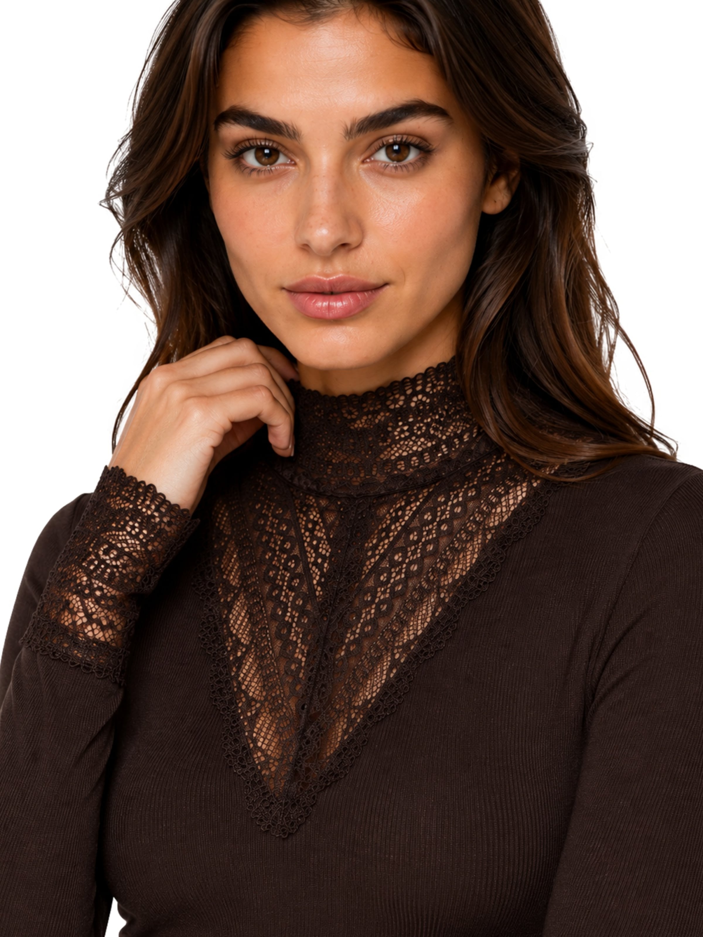 ONLY Shirt 'ONLTILDE' in Brown