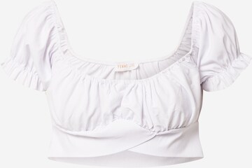 Tricou 'Chloe' de la Femme Luxe pe alb: față