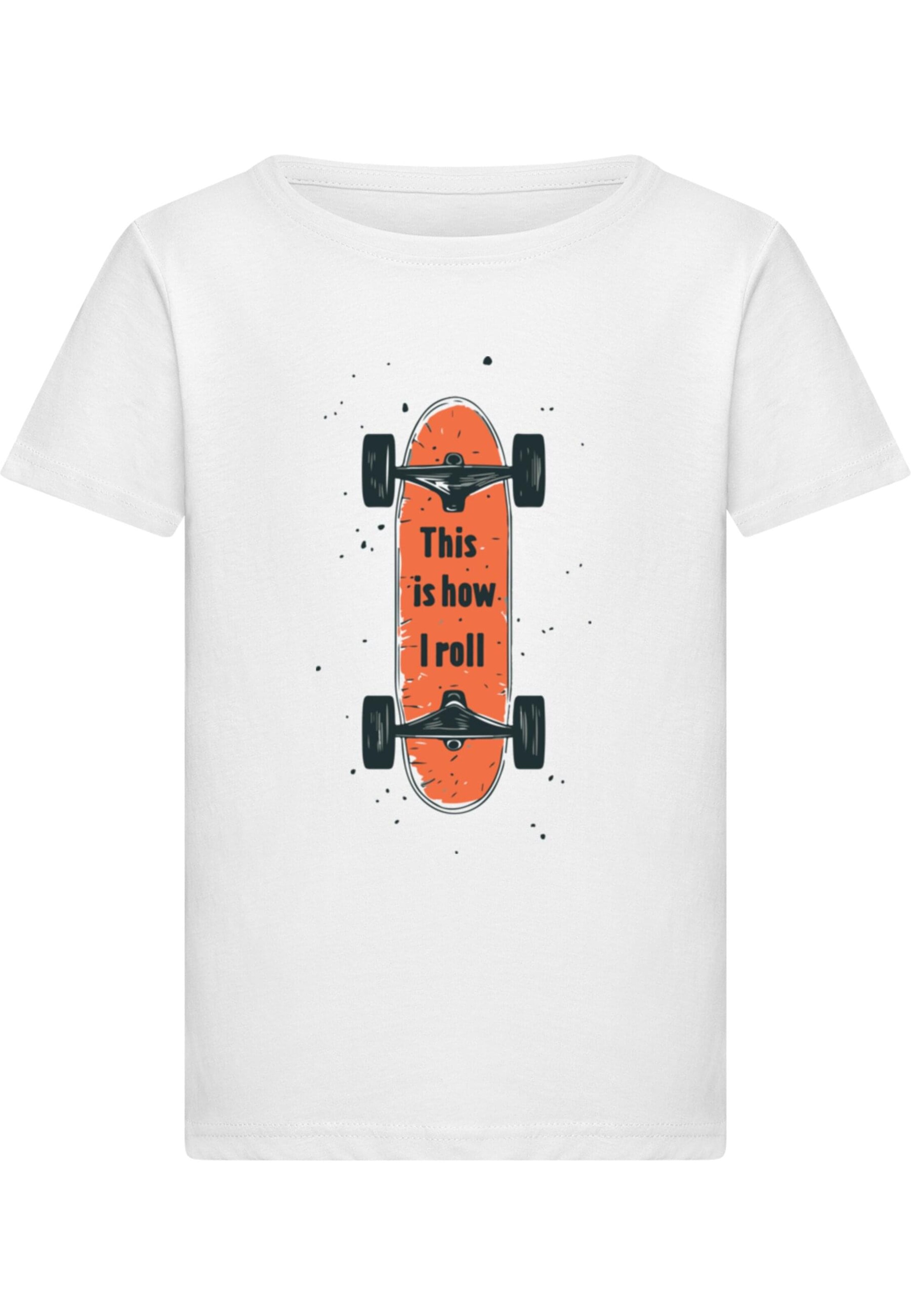 T-Shirt 'I Roll' Merchcode en blanc : devant