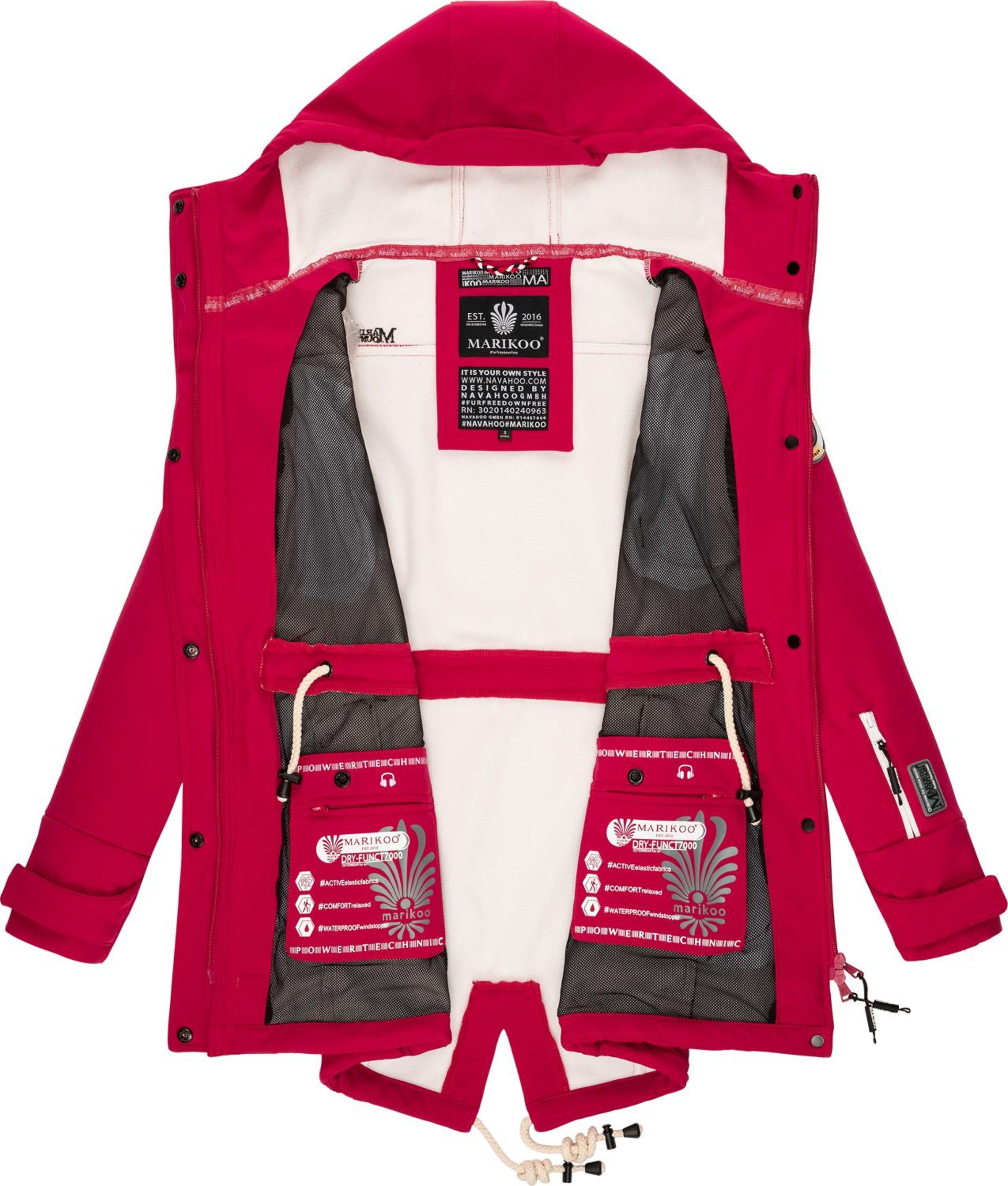 Manteau fonctionnel 'Zimtzicke' MARIKOO en rose