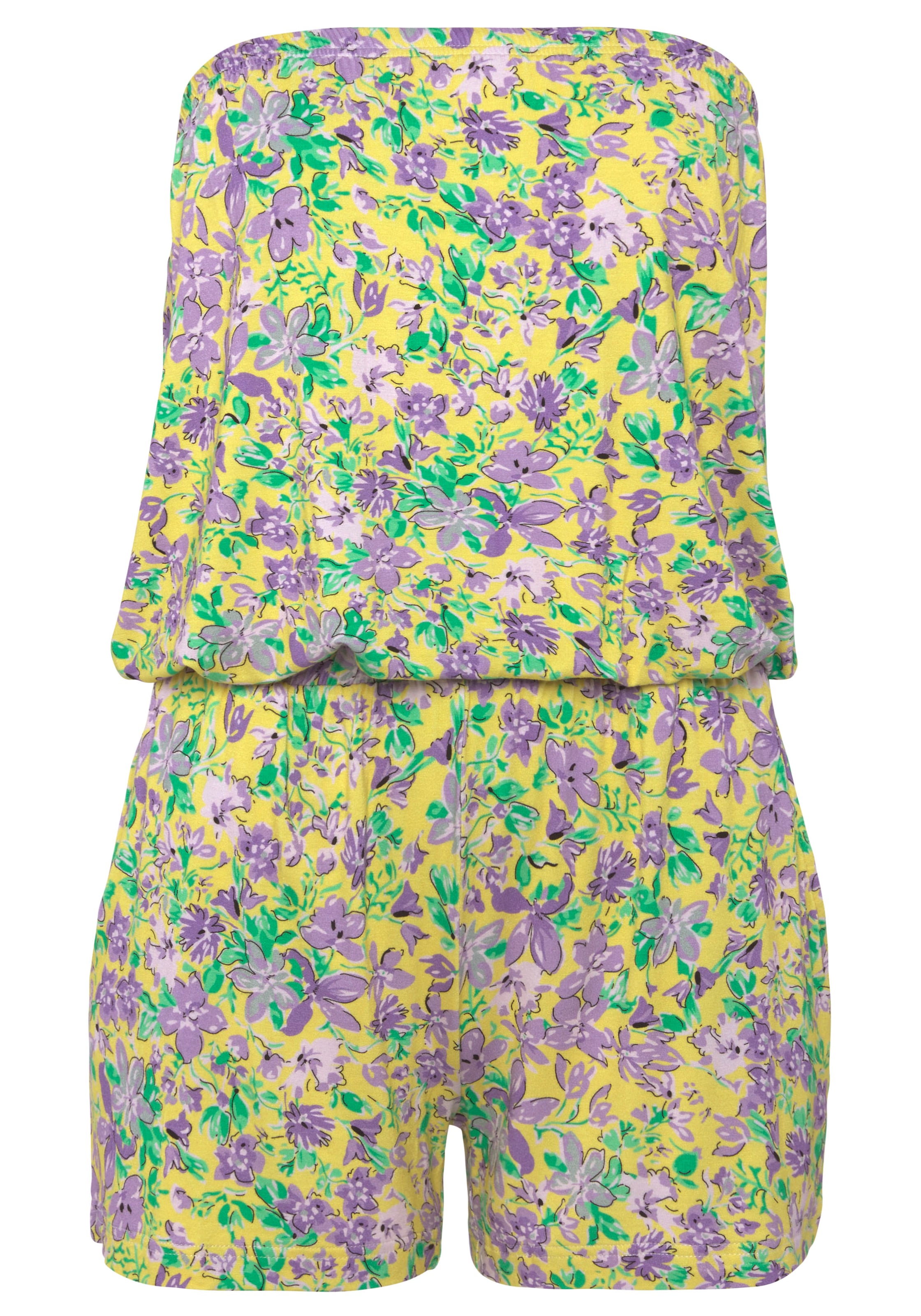 Tuta jumpsuit di BEACH TIME in giallo: frontale