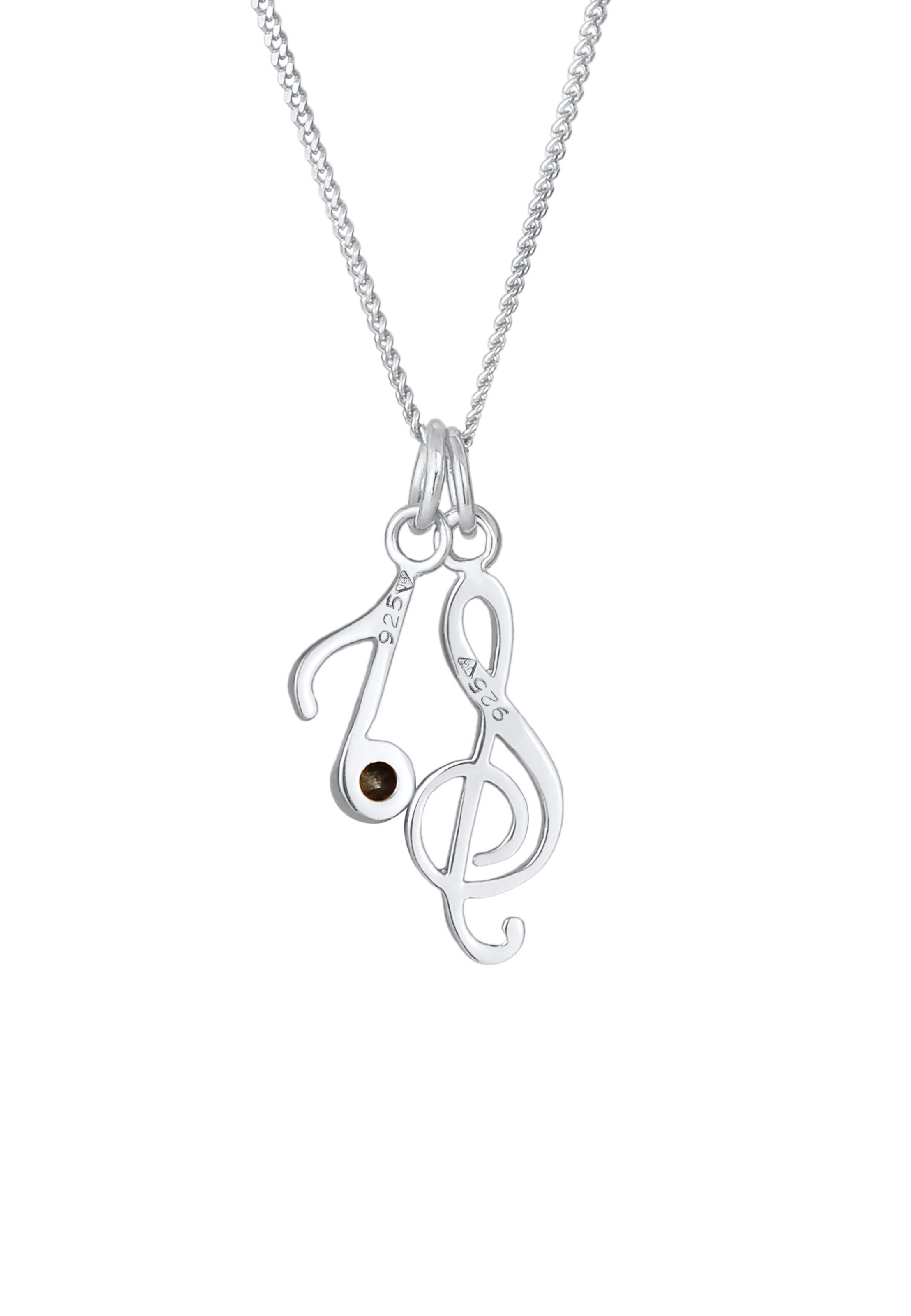 ELLI Halskette Multipendants, Note, Notenschlüssel in Silber