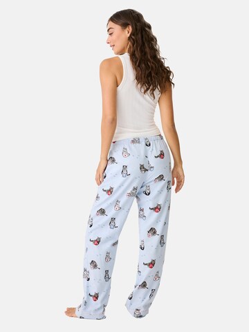 PJ Salvage Pyjamabroek ' Flannels ' in Blauw