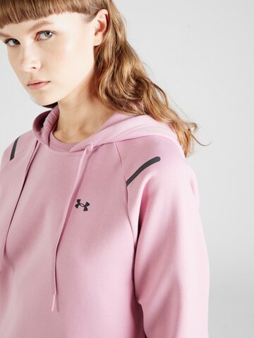 UNDER ARMOUR Αθλητική μπλούζα φούτερ 'Unstoppable' σε ροζ