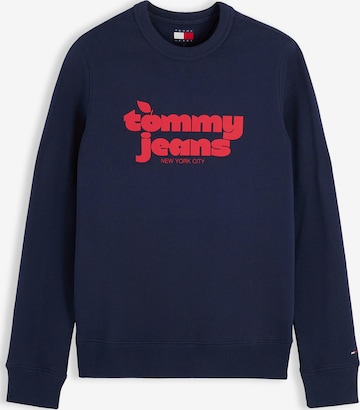 Sweat-shirt Tommy Jeans en bleu : devant