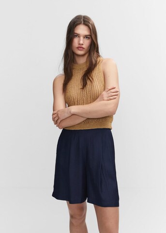 MANGO Regular Broek 'Elsa' in Blauw: voorkant