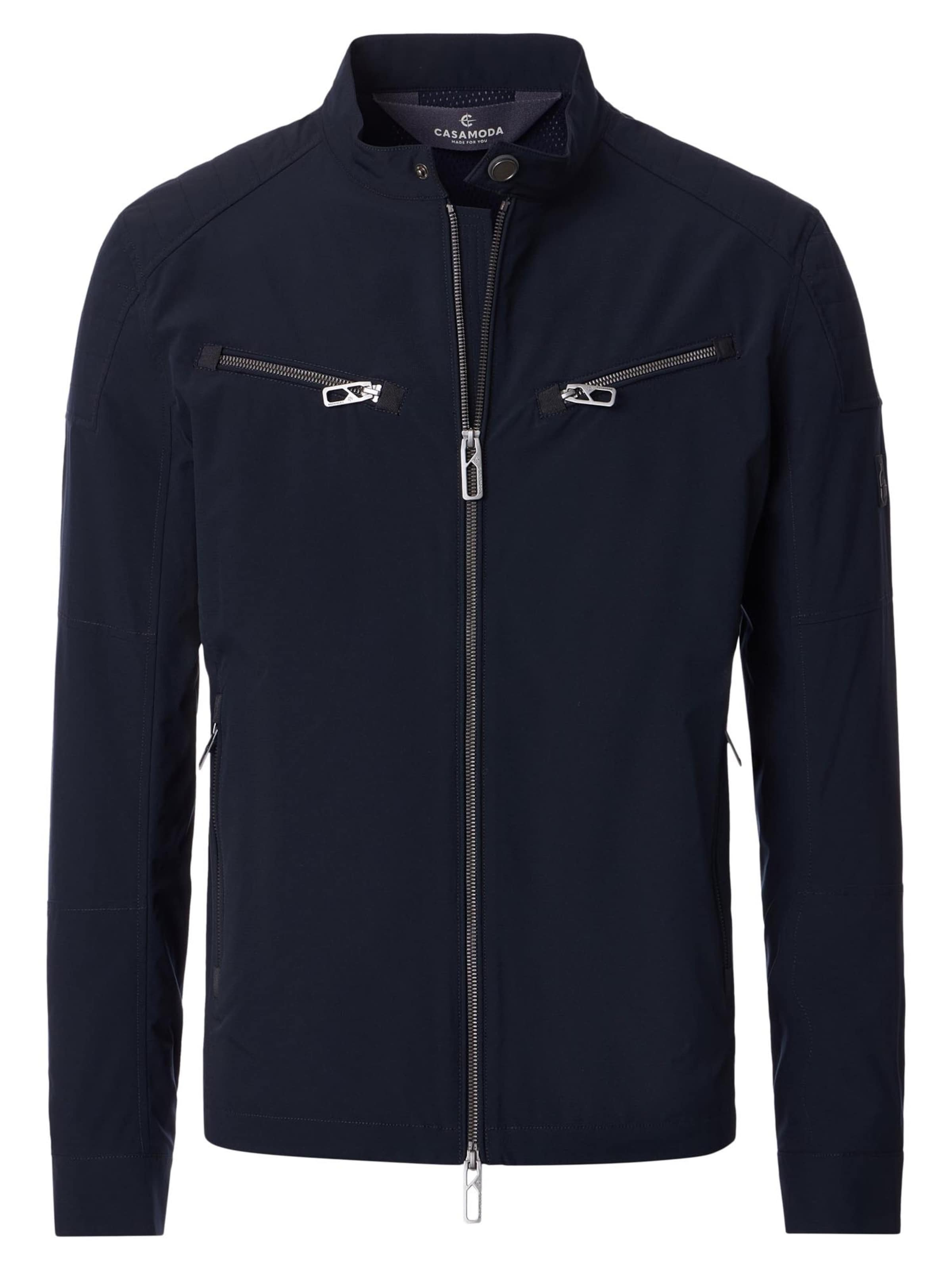 CASAMODA Between-Season Jacket 'Basic' in Blue: front