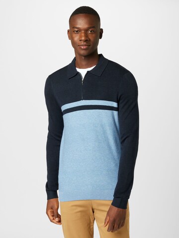 BURTON MENSWEAR LONDON Trui in Blauw: voorkant