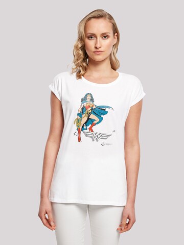 T-shirt 'DC Comics Wonder Woman Standing' F4NT4STIC en blanc : devant