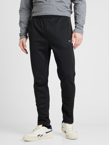 Regular Pantalon de sport Reebok en noir : devant