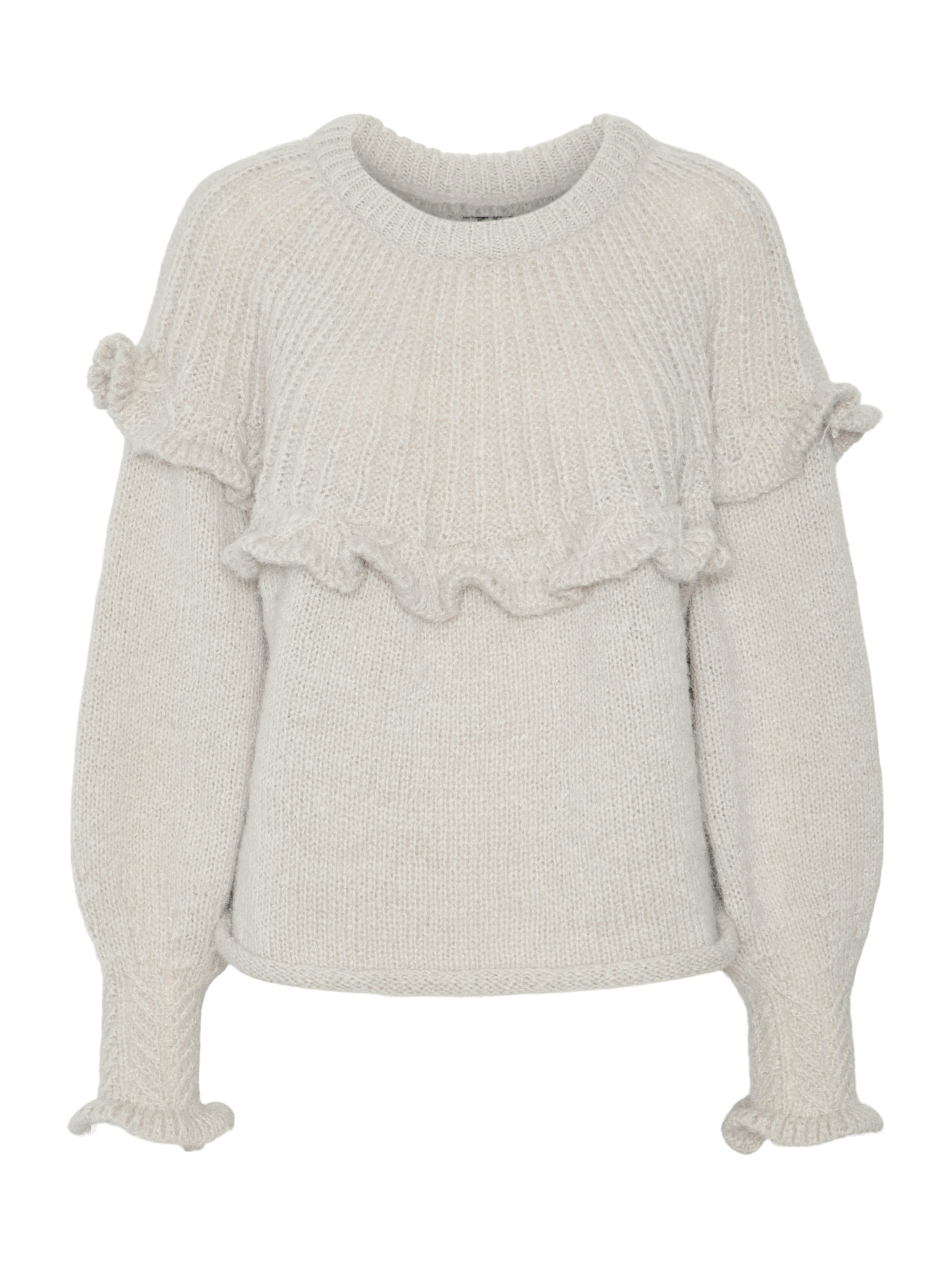 PIECES - Pullover 'PCSIKKA' em cinzento: frente