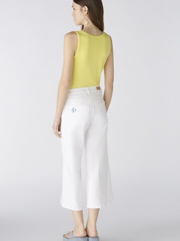 OUI Wide leg Pleated Jeans in White