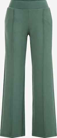 WE Fashion Loosefit Παντελόνι με τσάκιση σε πράσινο: μπροστά