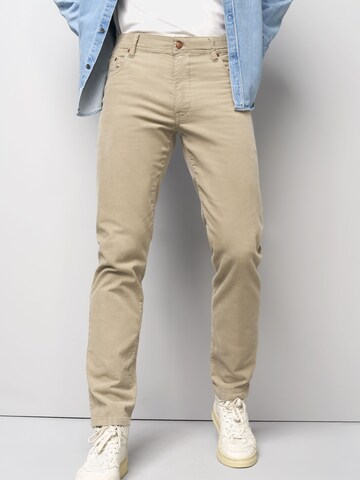 MEYER Regular Chino trousers in Beige: front