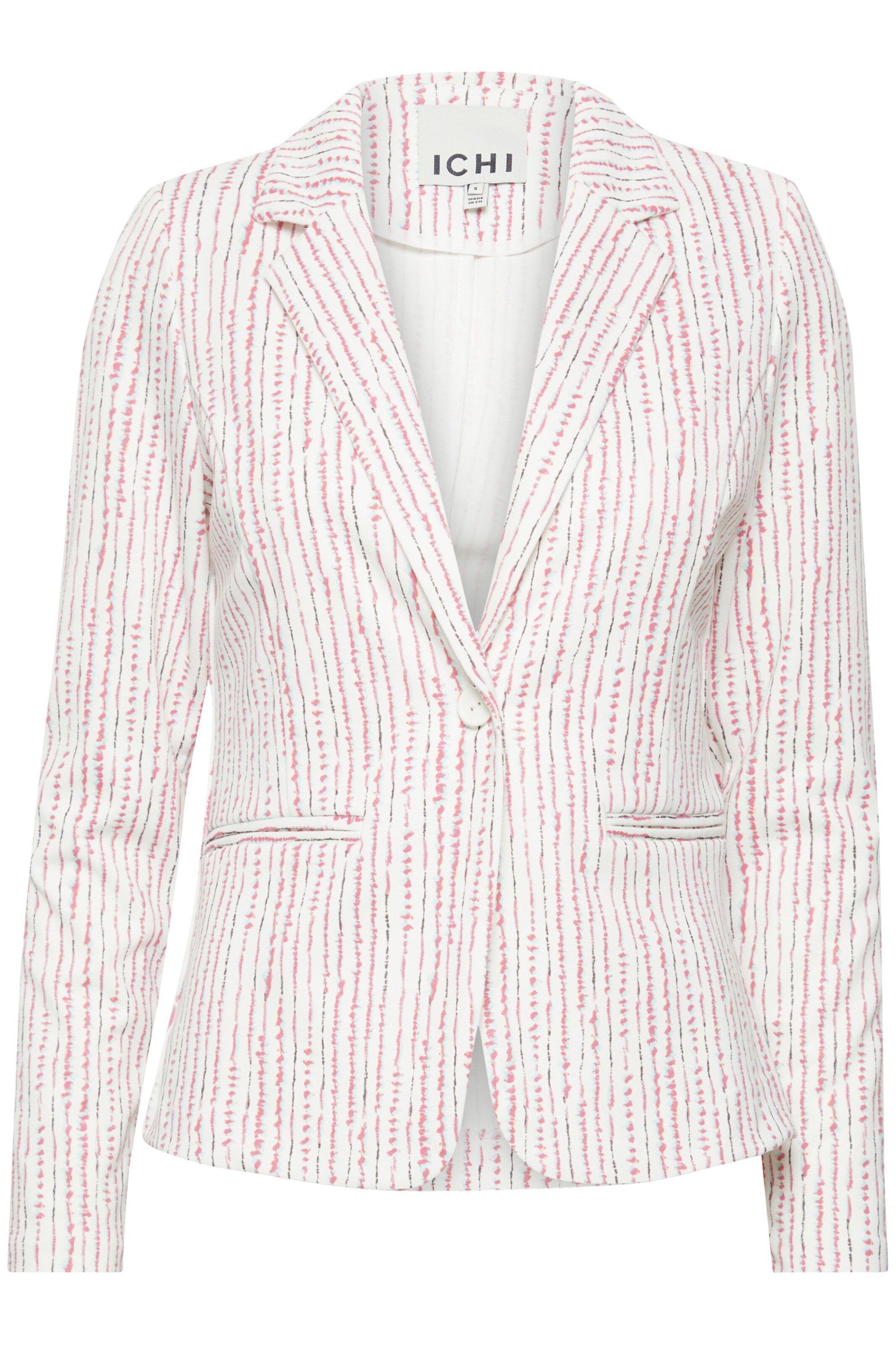 ICHI Blazer 'Kate' i pink / hvid, Produktvisning