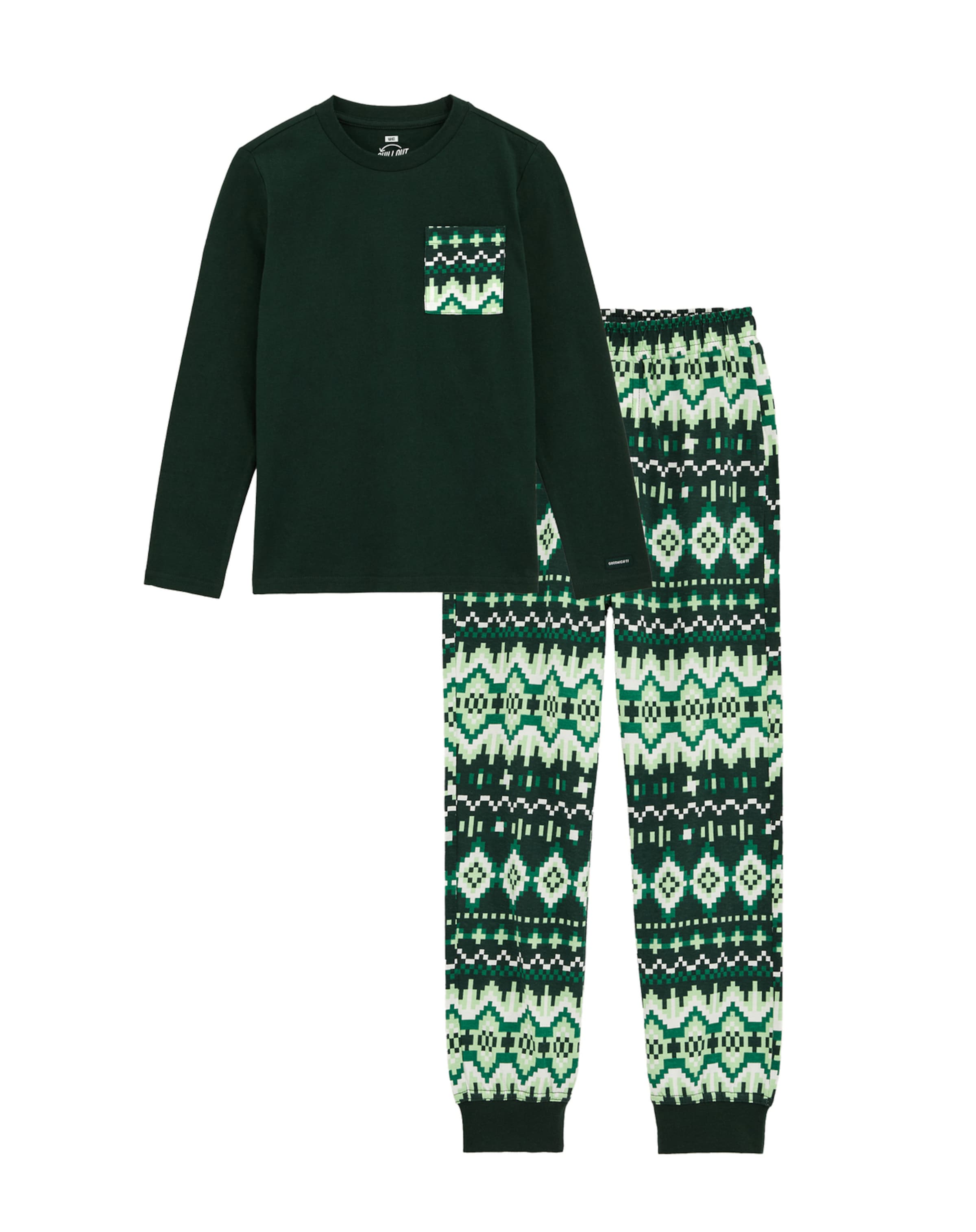 WE Fashion Yöpuku värissä vihreä: etupuoli