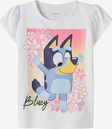 NAME IT Shirt 'NMFMAKA BLUEY' in White: front