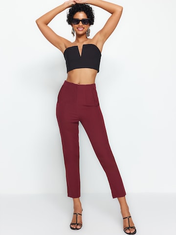 Trendyol Slimfit Hlače | rdeča barva