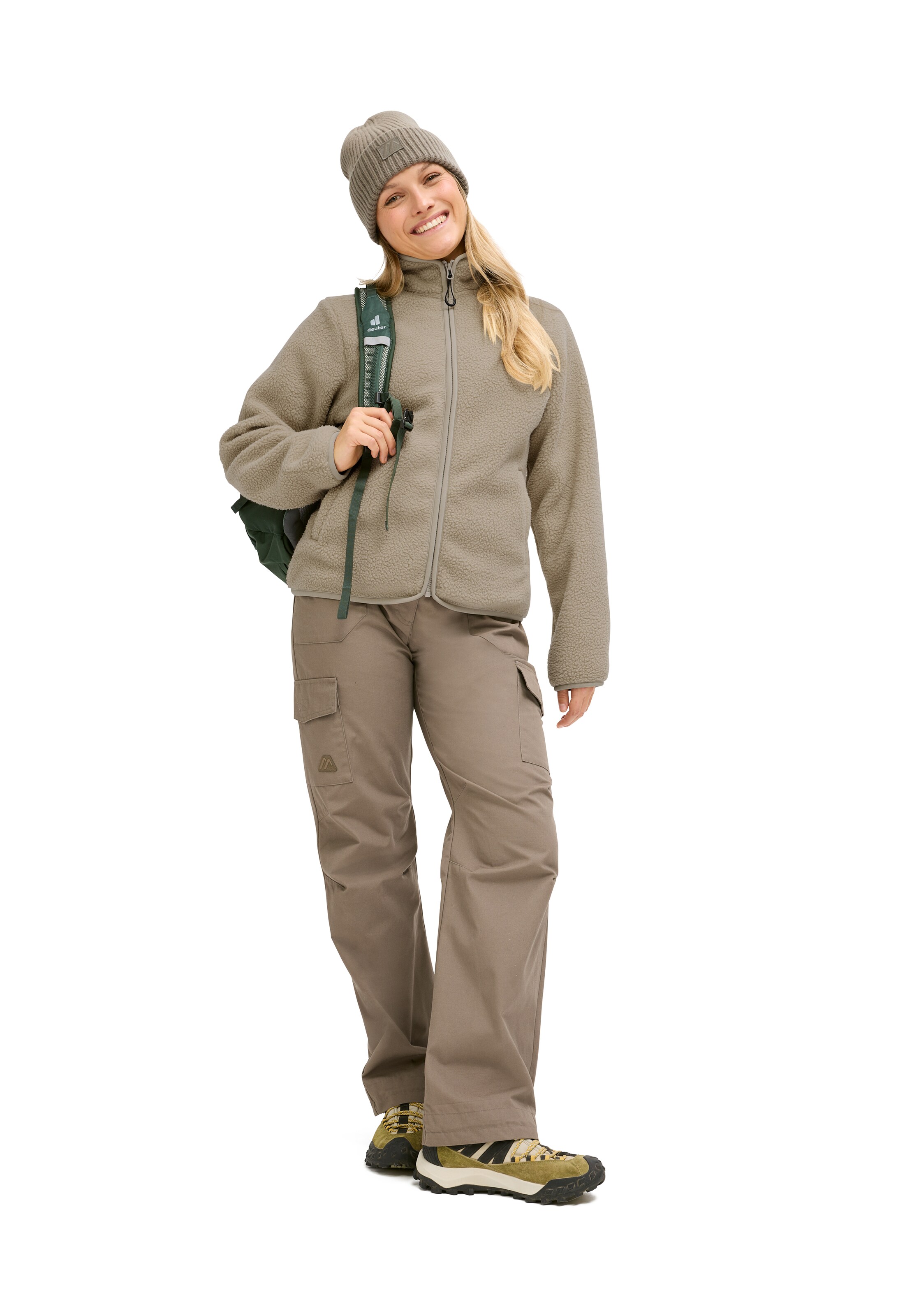 Maier Sports Fleece Jacket in Beige