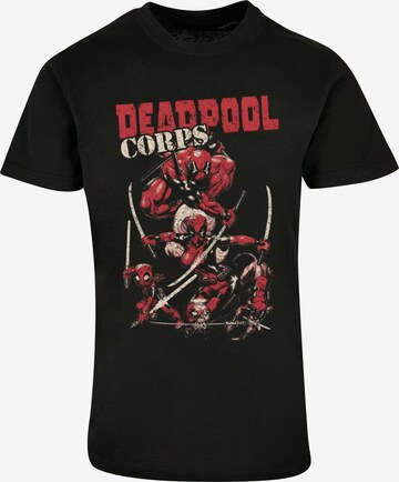 ABSOLUTE CULT Shirt 'Deadpool - Family Corps' in Black: front