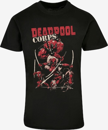 ABSOLUTE CULT Shirt 'Deadpool - Family Corps' in Black: front