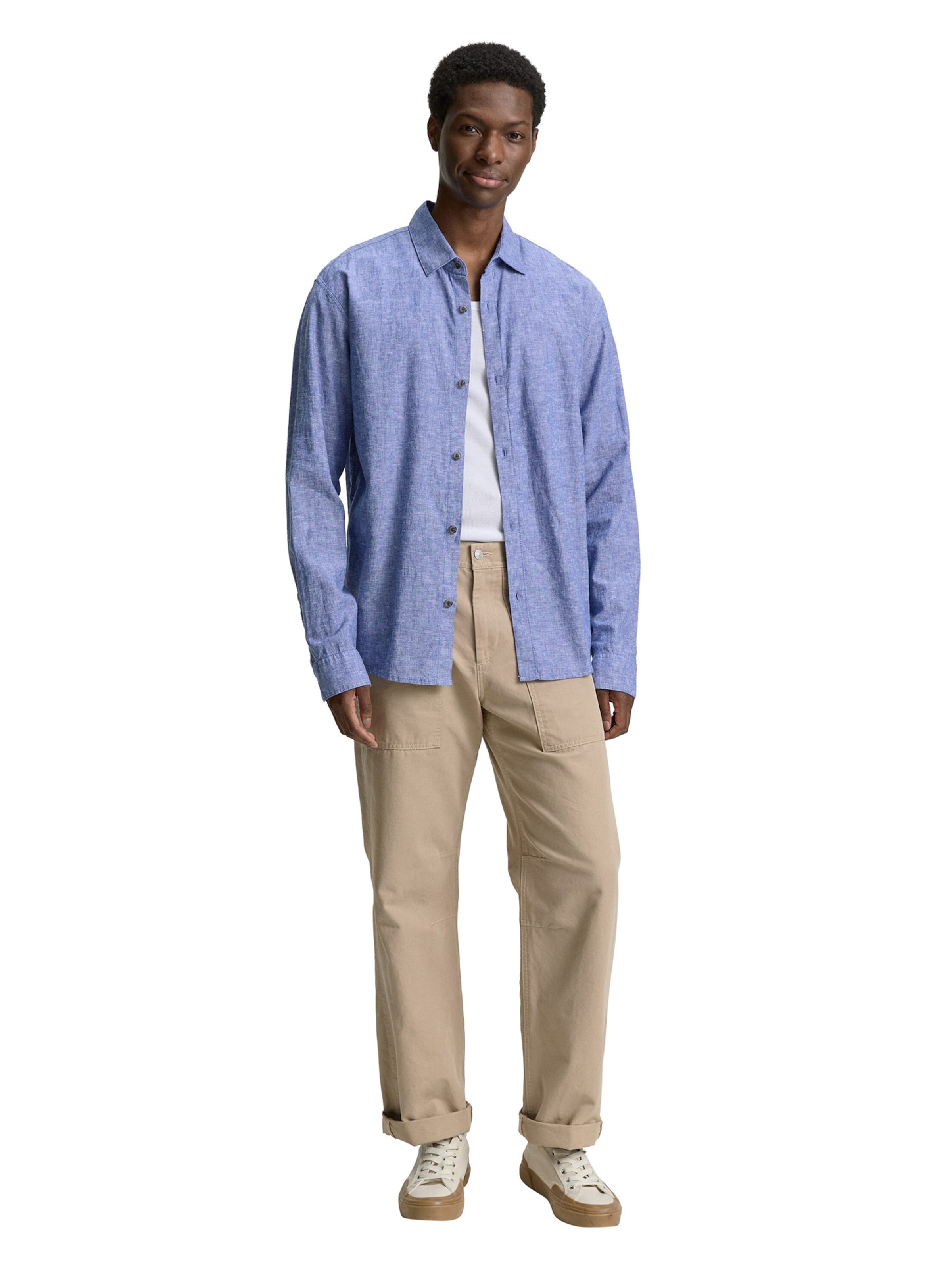 TOM TAILOR DENIM Классический крой Рубашка в Синий