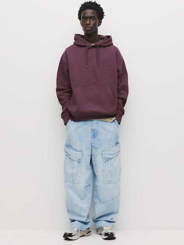Sweat-shirt Pull&Bear en violet : devant