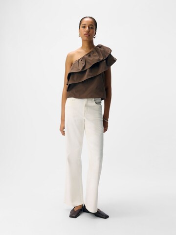 Top di OBJECT in marrone