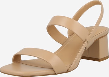 & Other Stories Sandały z rzemykami w kolorze beżowy: przód