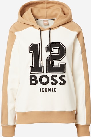 BOSS Orange Sweatshirt 'Eraisy' in Beige: predná strana