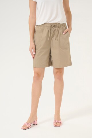 CULTURE Regular Pants 'Halina' in Beige: front
