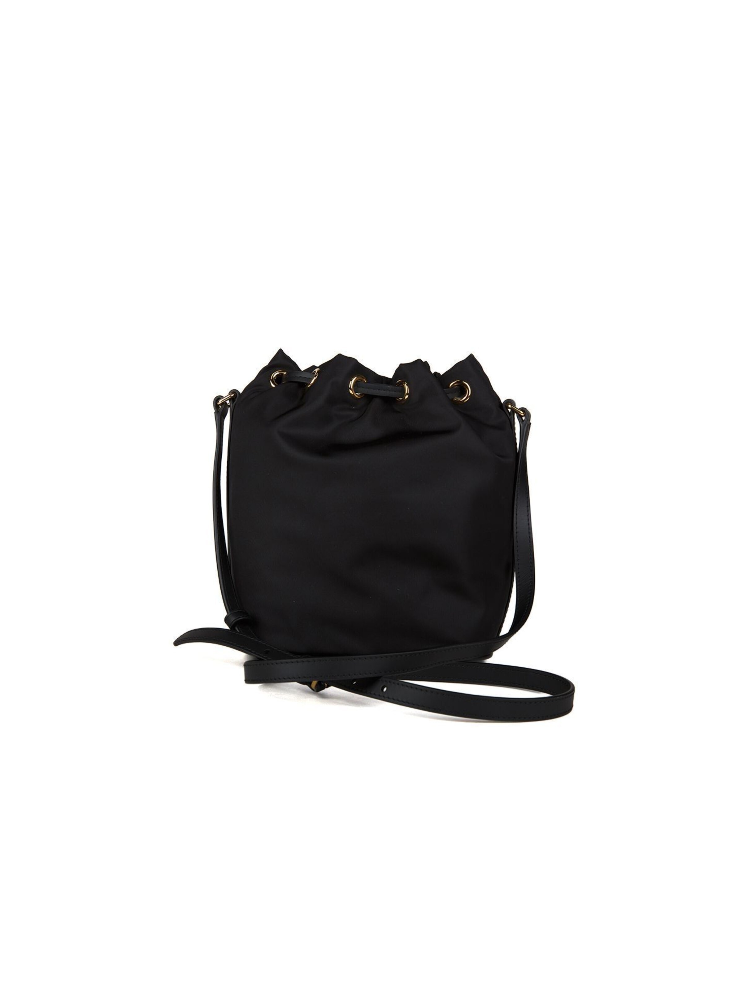 BURBERRY Portemonnee 'Medium Nylon Drawstring Bucket Bag 19x12x19 cm' in Zwart
