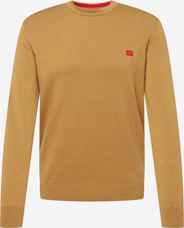 HUGO Sweater 'San Cassius' in Yellow: front