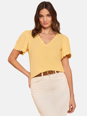 T-shirt love & roses en jaune : devant