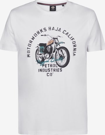 T-Shirt 'Classic' Petrol Industries en blanc : devant