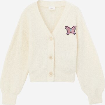 s.Oliver Knit Cardigan in Beige: front