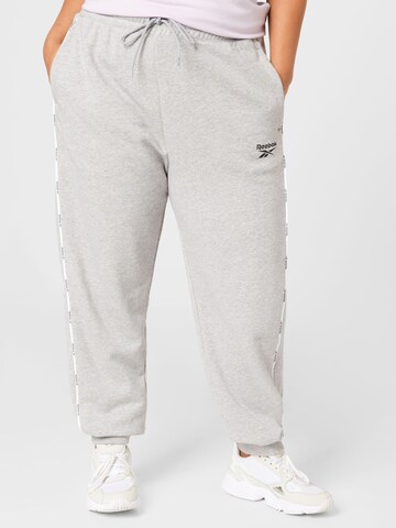 Reebok Tapered Workout Pants in Grey: front