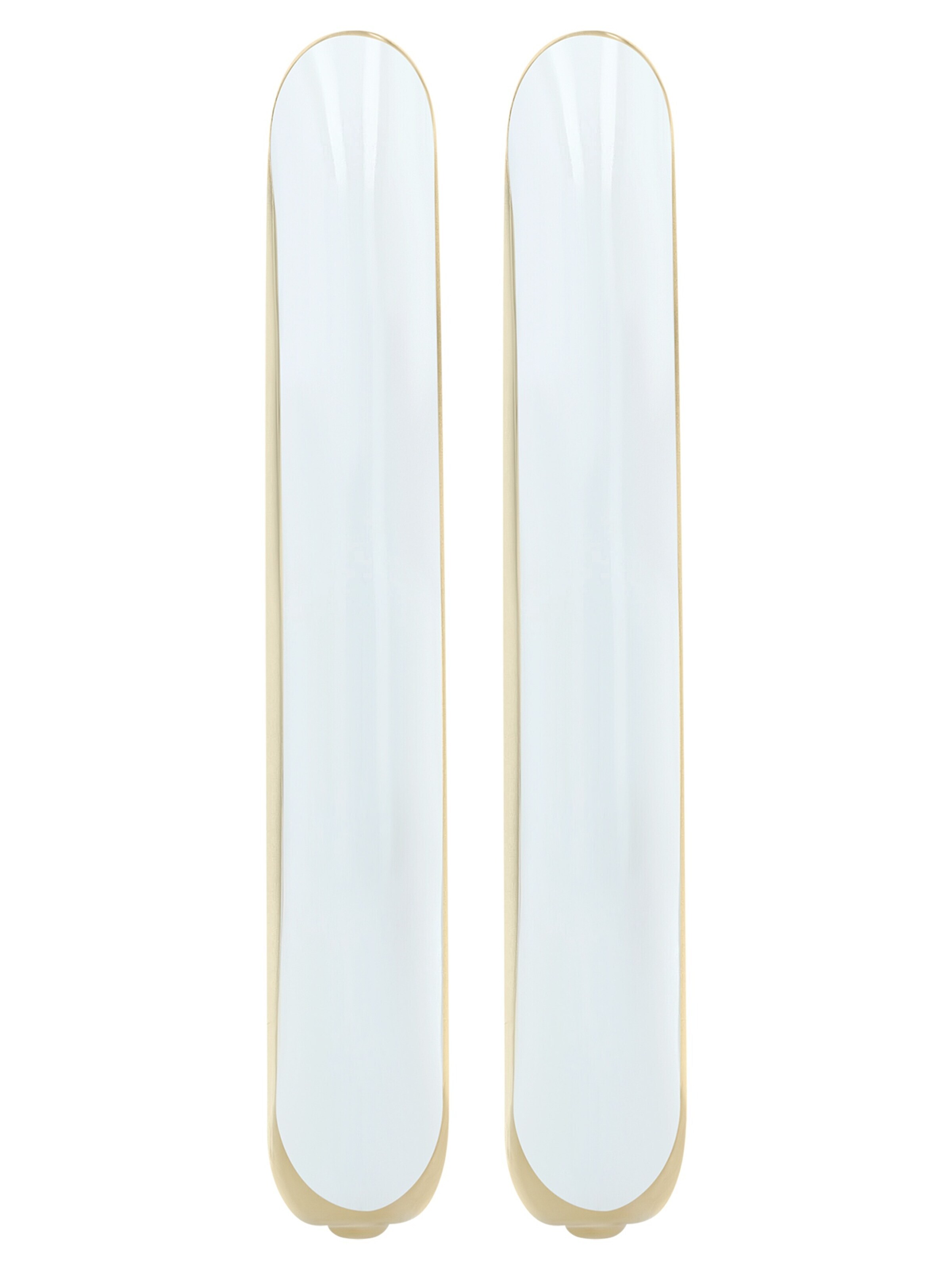 Akzent Earrings 'Edeslathl, ovales Design, Emaille in weiß, goldfarbig' in Gold