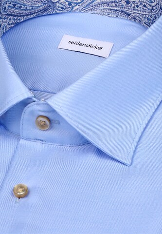 Coupe regular Chemise 'Uni' SEIDENSTICKER en bleu